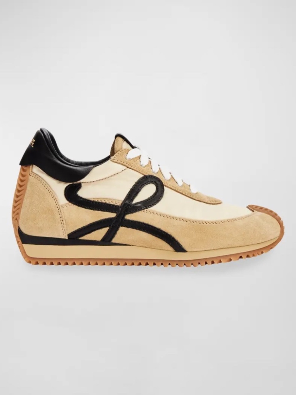 Loewe Flow Runner Suede and Leather Sneakers - Beige